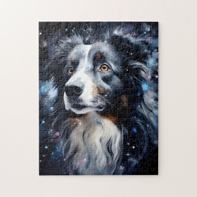 Gräns Collie Puzzle Pussel (Vertikal)