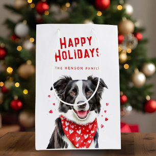Gräns Collie Red Heart Bandana jul