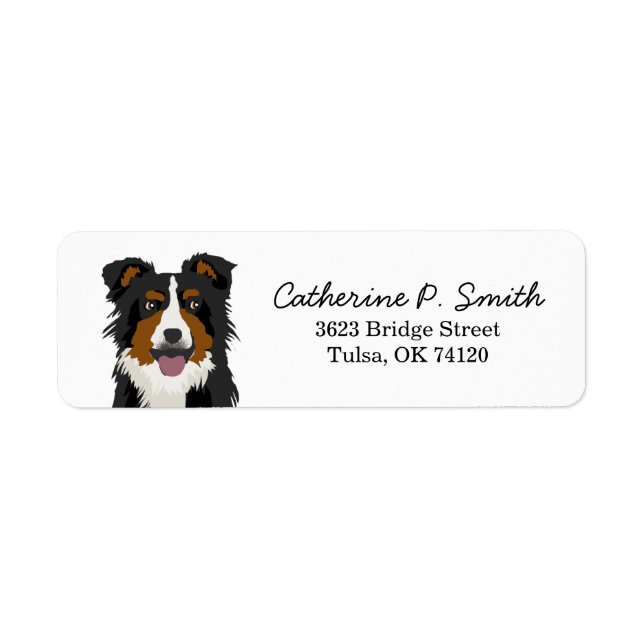 Gräns Collie Returadress Returadress Etikett (Framsidan)