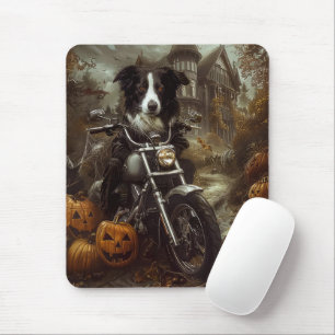 Gräns Collie Riding Motorcykel Halloween Scary Musmatta