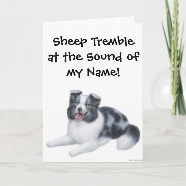 Gräns Collie Samlare Hund Greeting Card Kort (Framsida)
