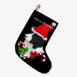 Gräns Collie Santa Hat jul Liten Julstrumpa