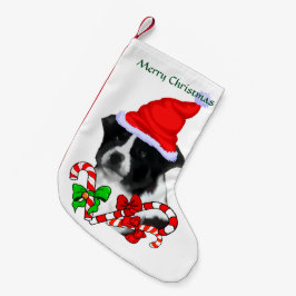 Gräns Collie Santa Hat jul Liten Julstrumpa