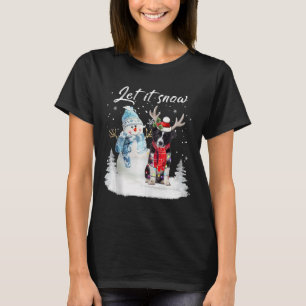 Gräns Collie Santa Hund jul Snögubbe Julafton Paj T Shirt