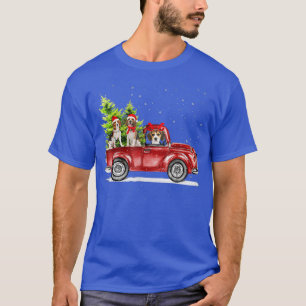 Gräns Collie Santa Reindeer Red Lastbil Snö Kristu T Shirt