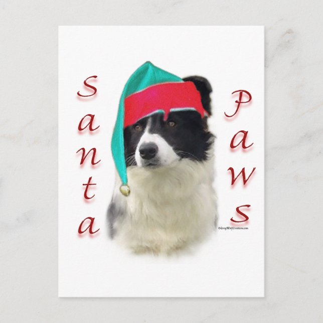 Gräns Collie Santa Tassar Helg Vykort (Framsida)