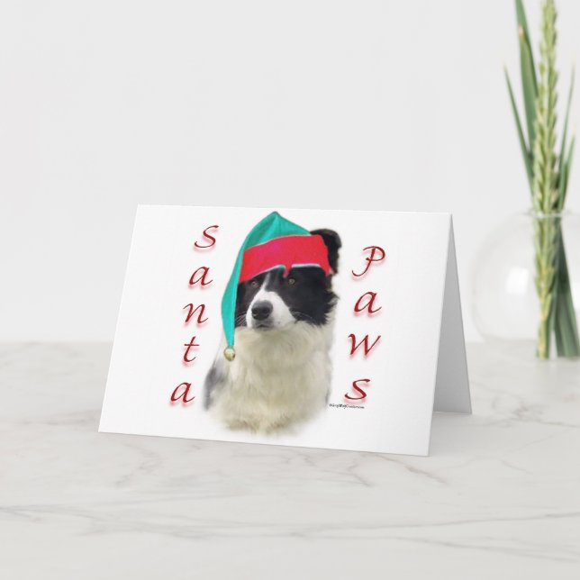 Gräns Collie Santa Tassar Helgkort (Framsida)