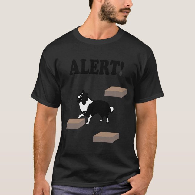 Gräns Collie Scent Work Alert T Shirt (Framsida)
