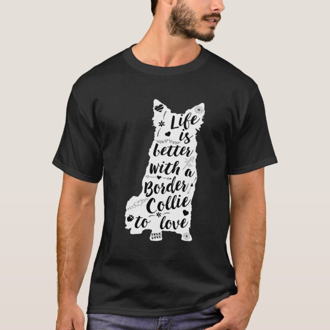 Gräns Collie Shirt Design for Gräns Collie Hund L T Shirt (Framsida)
