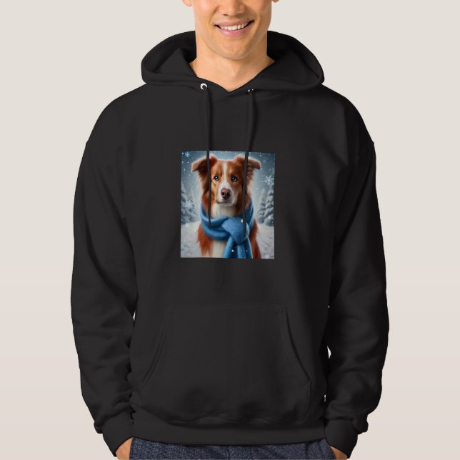 Gräns Collie Shirt Hund Pappa Tee Pet Hund älskare Hoodie (Framsida)
