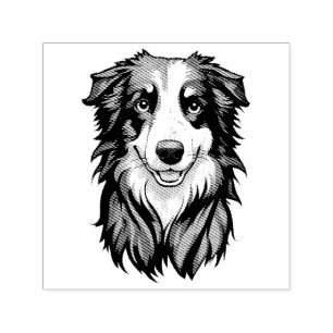 Gräns Collie Självfärgande Stämpel