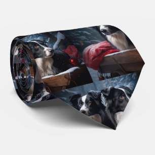 Gräns Collie Snowy Sleigh-juldekretet Slips