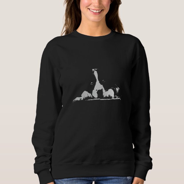 Gräns Collie Stare White Minimalistic T Shirt (Framsida)