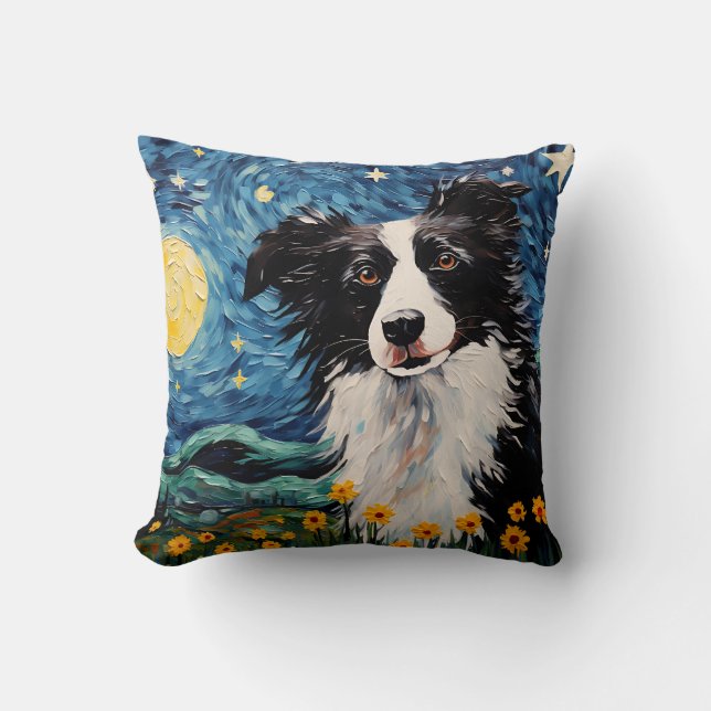 Gräns Collie Starry Night Kudde (Framsida)