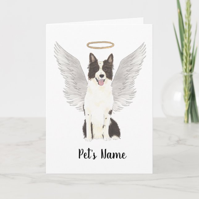Gräns Collie Sympathy Memorial Kort (Framsida)