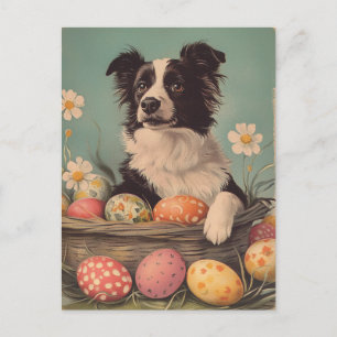 Gräns Collie Vintage Påsk Vykort