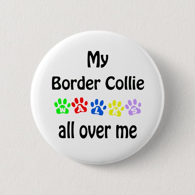 Gräns Collie Walks Design Knapp (Framsida)
