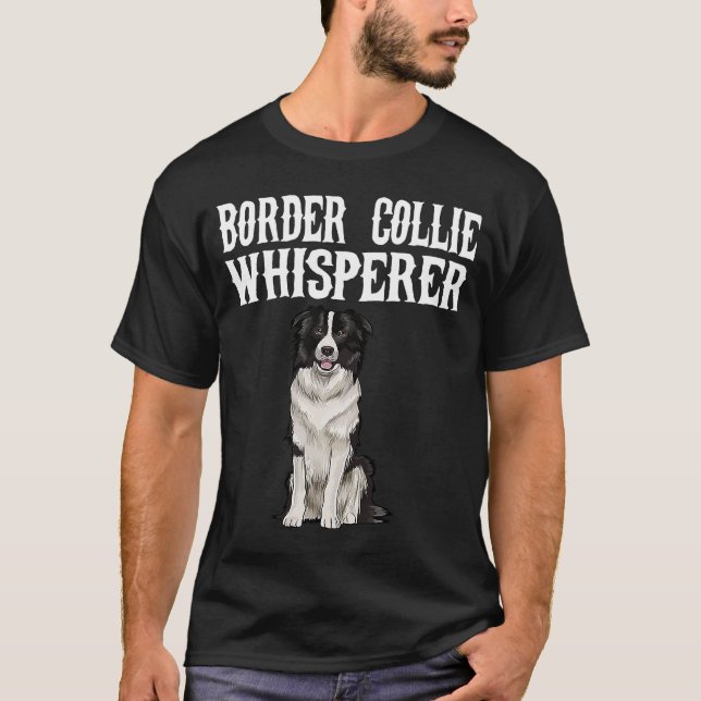 Gräns Collie Wisperer Hund T Shirt (Framsida)