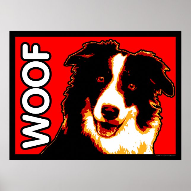 Gräns Collie WOOF Poster (Framsidan)