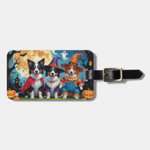 Gräns Collies Hundar Pumpkin Halloween Funny Bagagebricka