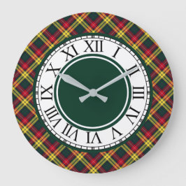 Gräns för klanBuchanan Tartan Stor Klocka