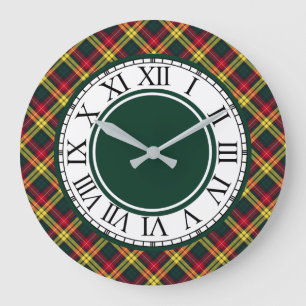 Gräns för klanBuchanan Tartan Stor Klocka