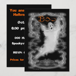 Gräns för spökevitrulla inbjudningar