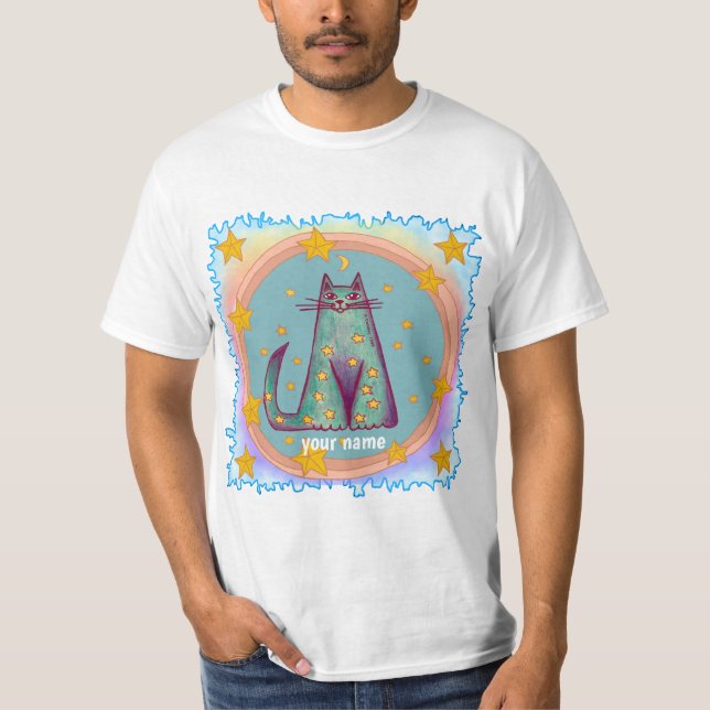 Gräns katt  t shirt (Framsida)