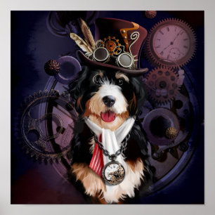 Gräns kolliderar i en steampunk kostumma. Vattenfä Poster
