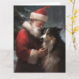 Gräns kolliderar med Jultomten julafton Kort