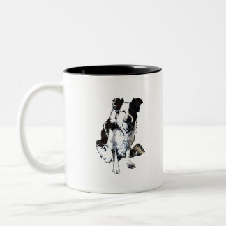 Gräns kollie-sheepdog Två-Tonad mugg