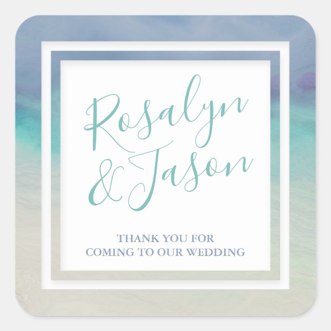 Gräns, målat fyrkantigt klistermärke (Framsida)