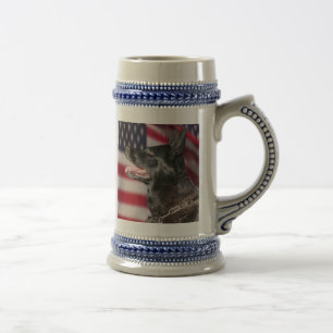 Gräns Patrol K9 Baros med amerikansk Flagga Stein Sejdel