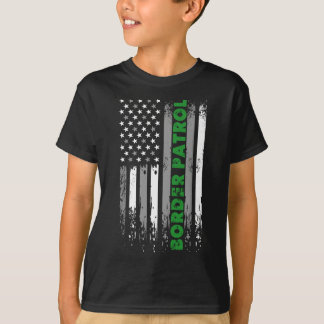 Gräns Patrol - Thin Grönt Line Patriot Law Enforc T Shirt