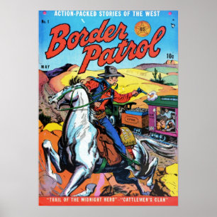 Gräns Patrol Vintage Tecknad Bok Poster
