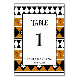 Gräns Rand Flower Diamond Boho Blommönster Bordsnummer