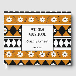 Gräns Rand Flower Diamond Boho Blommönster Gästböcker
