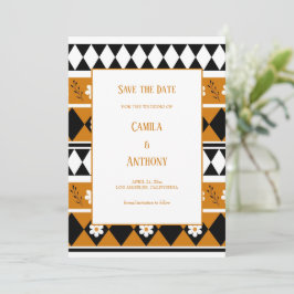 Gräns Rand Flower Diamond Boho Blommönster Inbjudningar