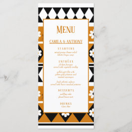 Gräns Rand Flower Diamond Boho Blommönster Meny