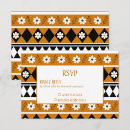 Gräns Rand Flower Diamond Boho Blommönster OSA Kort