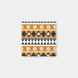 Gräns Rand Flower Diamond Boho Blommönster Post-it Block