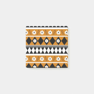 Gräns Rand Flower Diamond Boho Blommönster Post-it Block