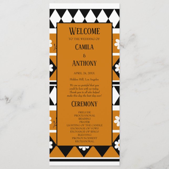 Gräns Rand Flower Diamond Boho Blommönster Program (Framsida)