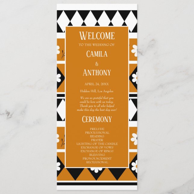 Gräns Rand Flower Diamond Boho Blommönster Program (Framsida)