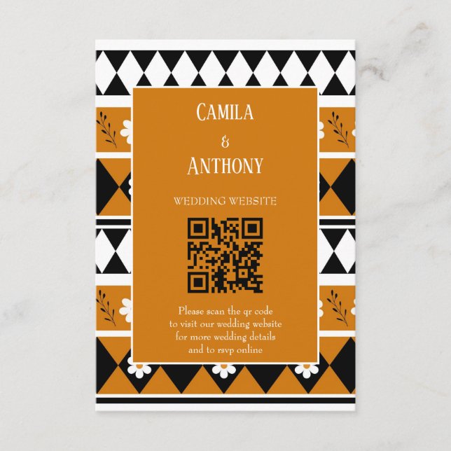 Gräns Rand Flower Diamond Boho Blommönster Tilläggskort (Framsida)