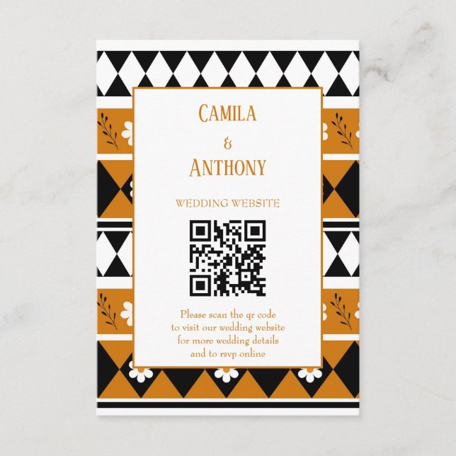 Gräns Rand Flower Diamond Boho Blommönster Tilläggskort (Framsida)