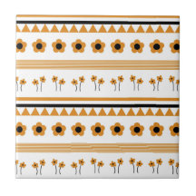 Gräns Rand Flower Triangle Boho Mönster