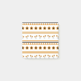 Gräns Rand Flower Triangle Boho Mönster Post-it Block