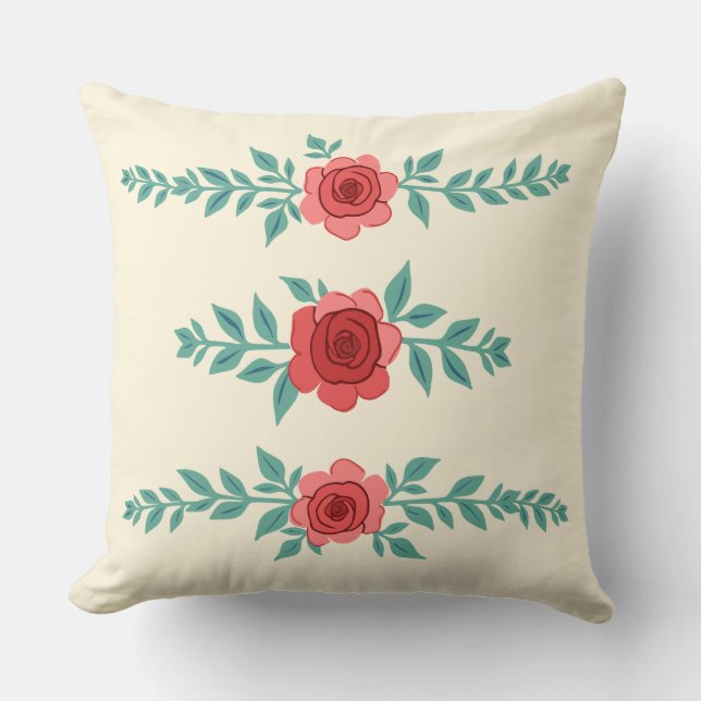 Gräns Ro Arrangemang Kudde (Framsida)