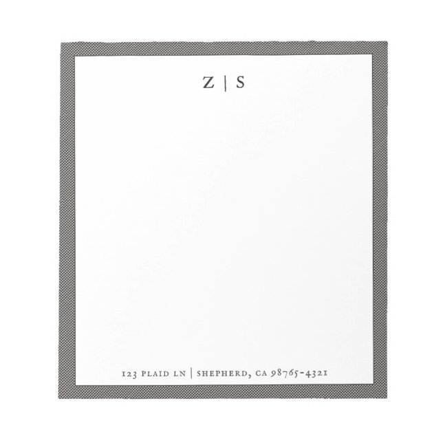 Gräns Shepherd Klan Tartan Play Mönster Anteckningsblock (Framsida)